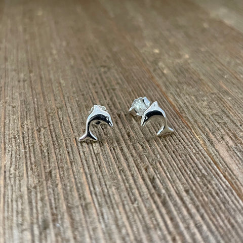 Sterling Silver Dolphin Studs