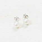 Sterling Silver Imitation Pearl Studs