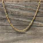 Gold Tone 18" Paper Clip Chain