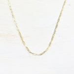 Sterling Silver Goldtone Paperclip Chain- 24”