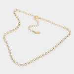 Fashion Gold Tone Rhinestone Necklace and Earring Set