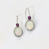 Sterling Silver Drop Stone Earrings