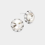 Fashion Silver Tone Round Studs