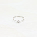 Sterling Silver Clear Stone Ring