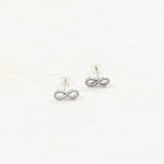 Sterling Silver CZ Infinity Earrings