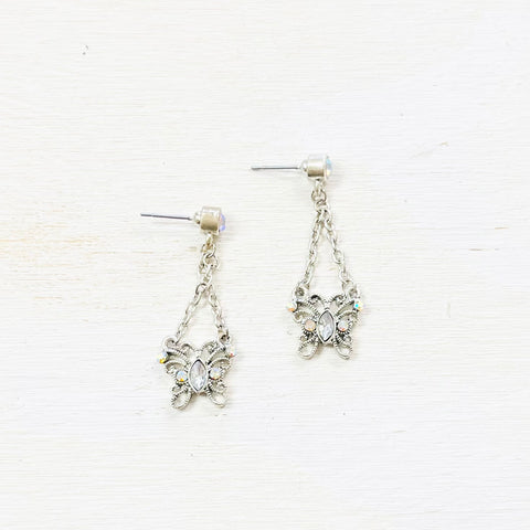 Fashion Iridescent Butterfly Dangle Earrings