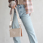 Light Grey Teddy Izzy Convertible Shoulder Bag & Crossbody