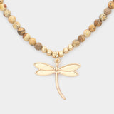 Fashion Dragonfly Beaded Necklace