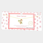 Fashion CZ Candy Cane Bow Necklace