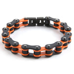 Mad Man Orange and Black Bike Chain Bracelet