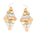Fashion Mixed Metal Chandelier Earrings