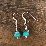 Sterling Silver Blue Jade Earrings