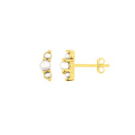 Lucie Pearl Studs Gold Plated