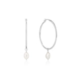 Pearl Hoop Earrings