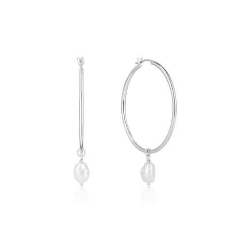 Pearl Hoop Earrings