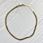 Sterling Silver Thick Anklet With Gold Plating