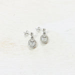 Sterling Silver and CZ Dangle Earrings