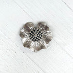 Silver Oak Leaf Magnetic Pin