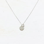 Sterling Silver Dragonfly Disc Necklace
