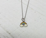 Sterling silver rainbow necklace
