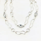 Fashion Clear Stone Abstract Long Necklace