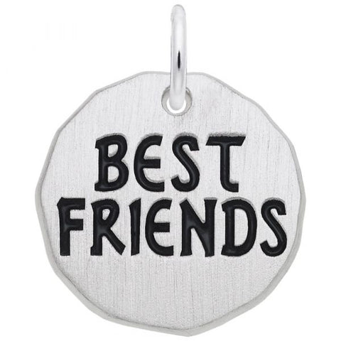 Sterling Silver Best Friends Tag Charm