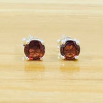 Sterling Silver January Stud Earrings