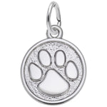 Sterling Silver Small Paw Print Charm