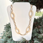 Fashion Oval Link Toggle Necklace