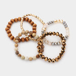 Fashion Brown Tone Bracelet Set of 5