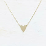 Sterling Silver Paperclip Chain Heart Necklace