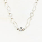 Fashion Clear Stone Abstract Long Necklace