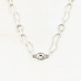 Fashion Clear Stone Abstract Long Necklace