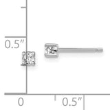 Sterling Silver White Topaz Studs