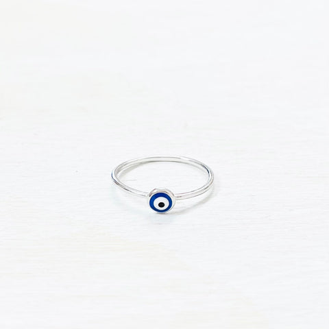 SS Blue Evil Eye Ring