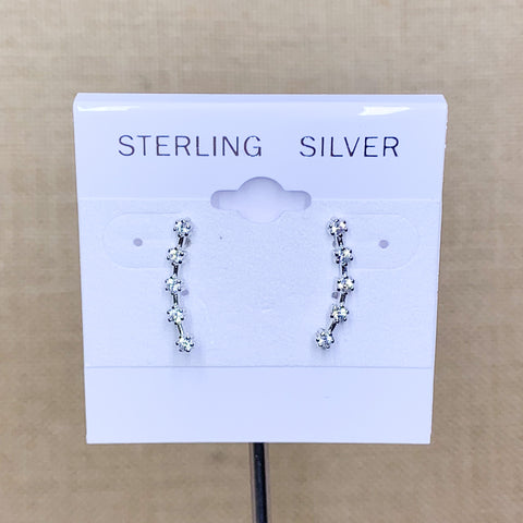 Sterling Silver Small CZ Climber
