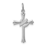 Sterling Silver Cross with Dove Pendant Necklace