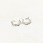 Sterling Silver CZ Hoops