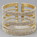 Fashion Rhinestone Pave Cuff Bracelet