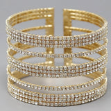 Fashion Rhinestone Pave Cuff Bracelet