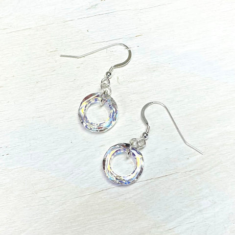 Sterling Silver April Cosmic Ring Earrings