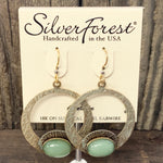 Circle Aventurine Earrings