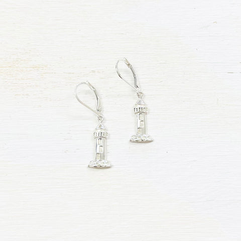 Sterling Silver Lighthouse Dangle Earrings