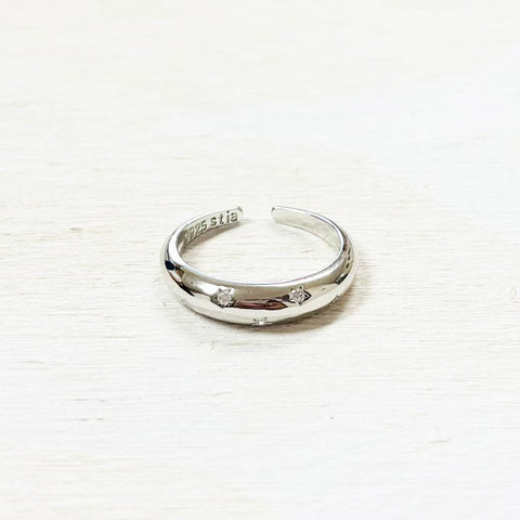 Star-Dome Ring Silver