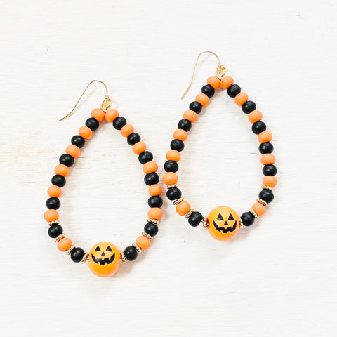 Fashion Beaded Pumpkin Earrings