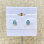 Silver Tone Fashion Teardrop Studs
