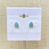 Silver Tone Fashion Teardrop Studs
