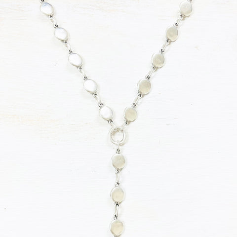 Fashion Silver Tone Long Y-Chain Necklace