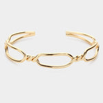 Fashion Gold Tone Twisted Cuff
