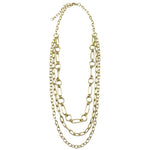 Anju Gold Chain Link 3 Layer Necklace